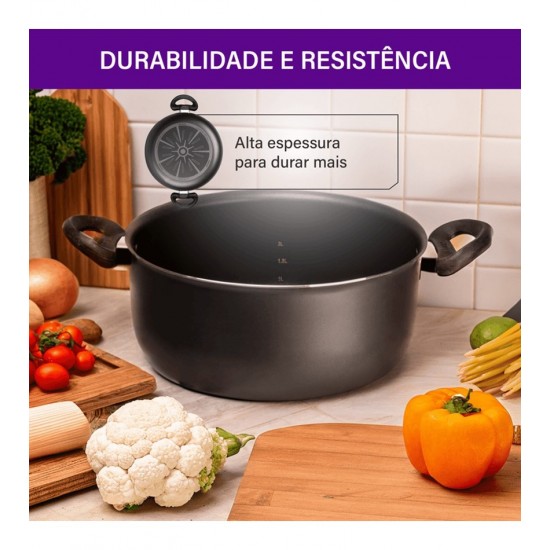 Caçarola 2l 20cm Robusta Grafite